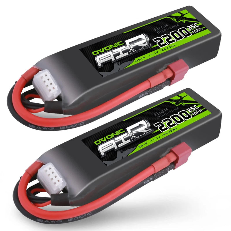 OVONIC 2200mAh Lipo 3S 111V Dean 2 Pack New Battery