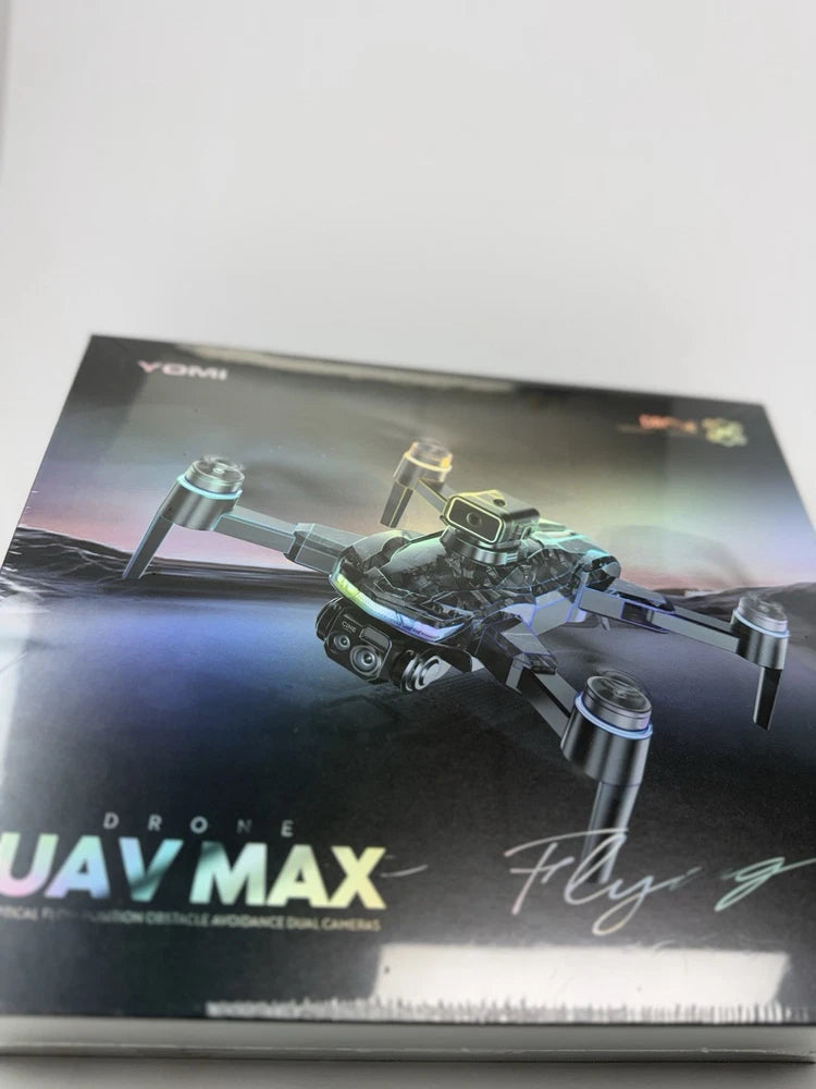 Yomi drone UAV MAX in retail box, gray quadcopter with four propellers