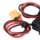 RC battery on/off switch connector with yellow plug and black/red wiring, heavy duty