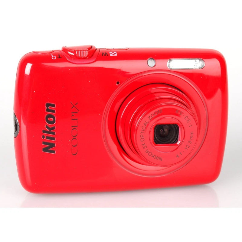 Nikon Coolpix S01 Digital Camera 10.10 MP 3x Optical Zoom English Language Red