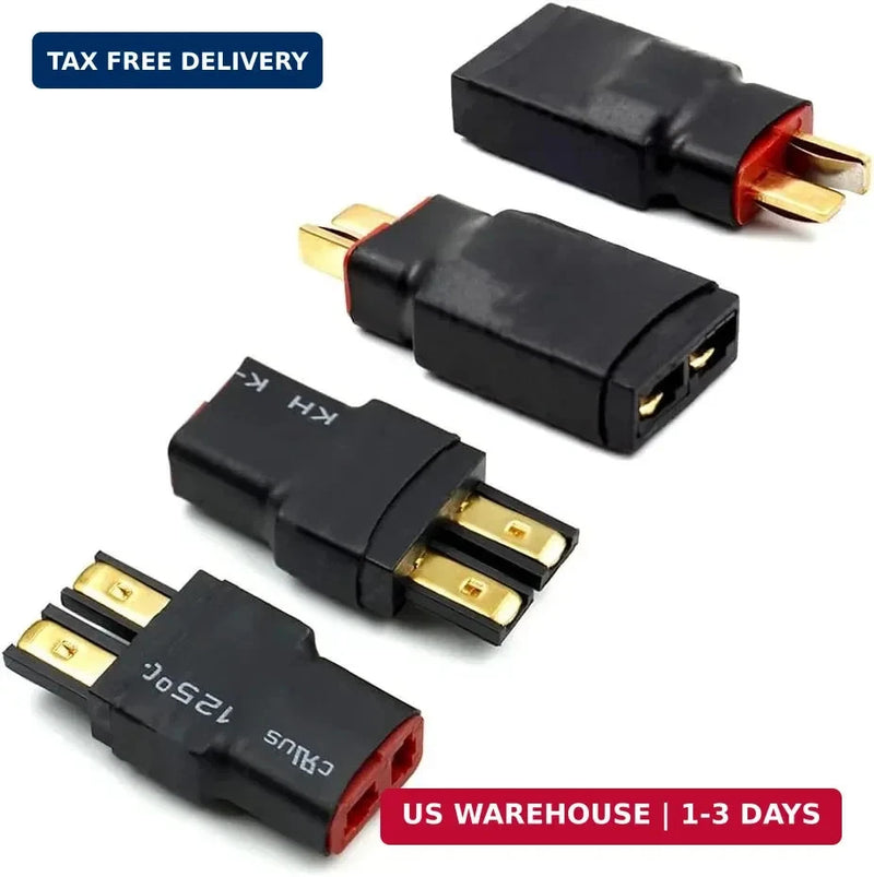 4 PCS Male and Female Deans T Plug to Connector Adapter Compatible with TRX Wire Converter
