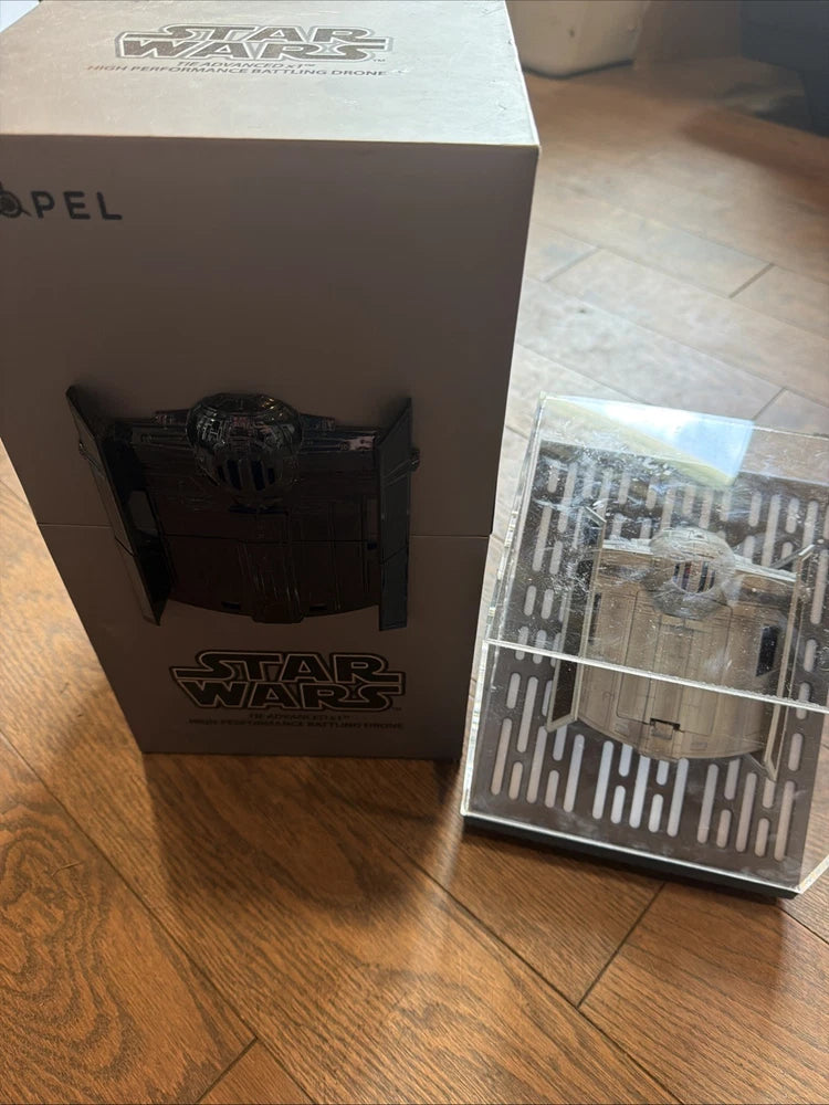 Star Wars Tie Advanced x1 battling drone kit box with open plastic parts tray