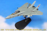 Hobby Master 1:72 F-14A Tomcat model, gray jet on black display stand