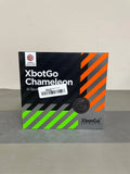 XbotGo Chameleon AI sports action camera retail box with lens graphic and stripes