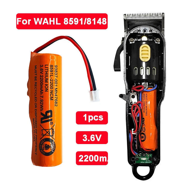 Battery Replacement for Wahl 93837-OO1 Magic Clip Clipper Hair Cordless Designer Battery