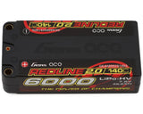 Gens Ace Redline 2.0 2S Shorty LiHV Battery 140C (7.6V/6000mAh) w/5mm Bullets Battery