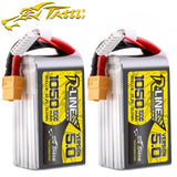 2X Tattu R-Line Version 5.0 1050mAh 22.2V 150C 6S Lipo Battery XT60 Plug For FPV