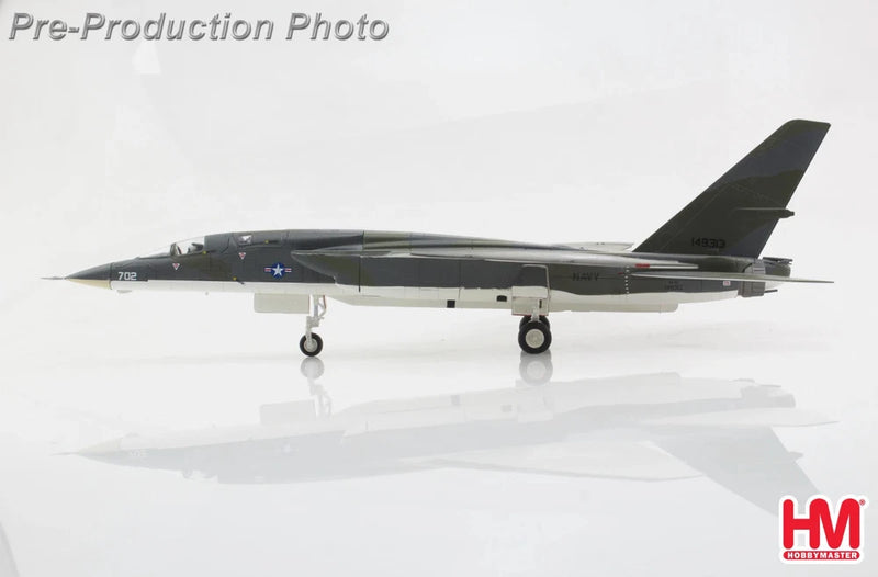 Gray and black jet model aircraft with landing gear, side view