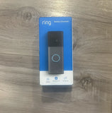 Ring Battery Doorbell 2nd Gen in box, black doorbell with circular light button