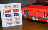 1965 - 1969 OHIO miniature LICENSE PLATES for 1/25 scale MODEL CARS¡ªPLS READ
