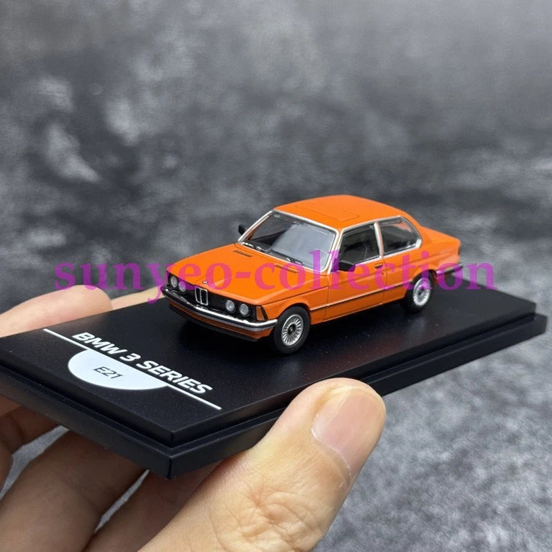1/64 Orange E21 3-Series Diecast Model Car - Alloy Collectible Miniature
