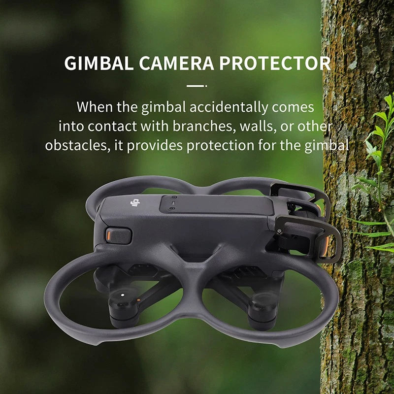 Black gimbal camera protector bumper for DJI Avata 2 gimbal lens