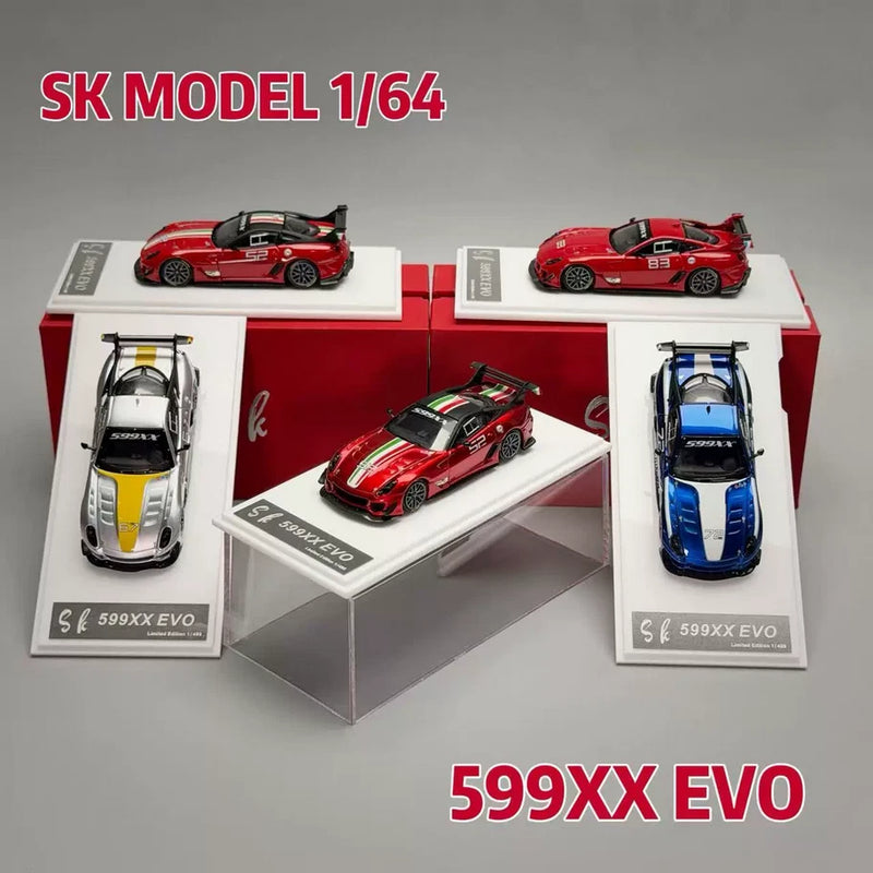 Ferrari 599XX EVO alloy car model ornament set with red, black, white, blue models