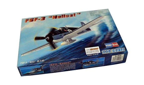 1/72 F6F-3 Hellcat model kit box with aircraft artwork