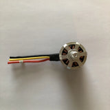 Silver drone motor replacement with propeller hub and wire leads