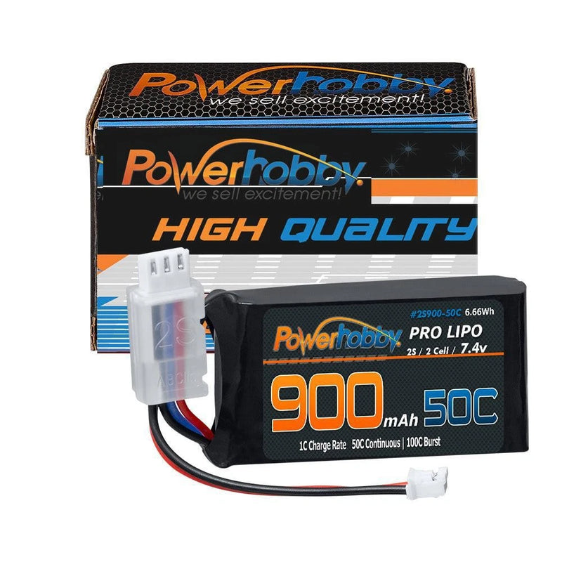 Powerhobby 2s 900mah 50C UPGRADE Lipo Battery : Axial SCX24 Battery