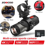 64GB 4K WIFI Sports Action Camera Helmet Motorcycle Camcorder Waterproof For Gun
