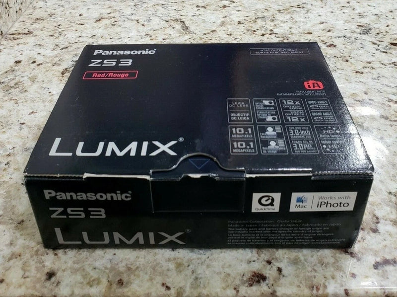 Panasonic LUMIX DMC-ZS3 10.1MP Digital Camera Red - Brand NEW