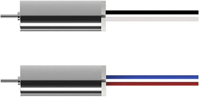 Drone motor with cylindrical housing and multicolor lead wires
