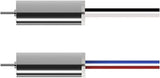 Drone motor with cylindrical housing and multicolor lead wires