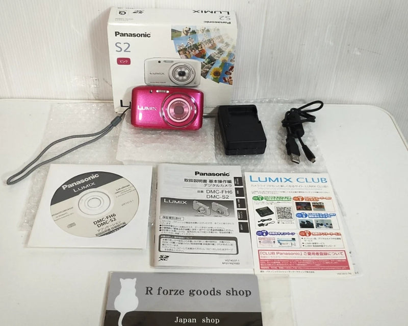 Panasonic LUMIX DMC-S2 14.1MP Digital Camera Pink w/BOX from JPN F/S 1~3day