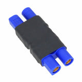 RC LiPo female-to-female no-wire adapter with blue connectors and black housing