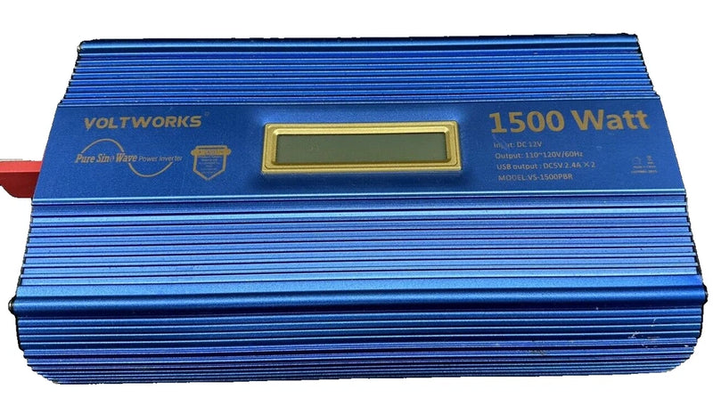 Pure Sine Wave Inverter 1500W 12V to 110V~120V VOLTWORKS VS-1500PBR