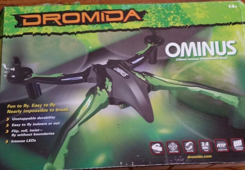 Dromida Ominus UAV quadcopter drone with black and green arms