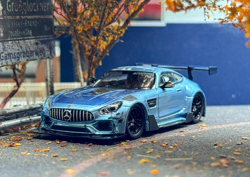 EY RM 1:64 Blue  GTS Widebody Racing Sports Model Diecast Display Car