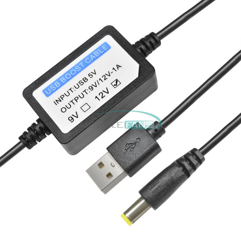 DC 5V to 9V 12V 1A USB Boost Cable USB Power Supply Converter 1.3M 5.5x2.1mm