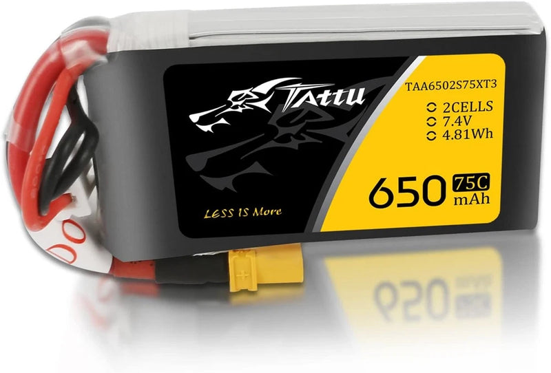650mAh 2S 7.4V 75C LiPo Battery Pack with XT30 Plug for 120 Size FPV Torrent Battery