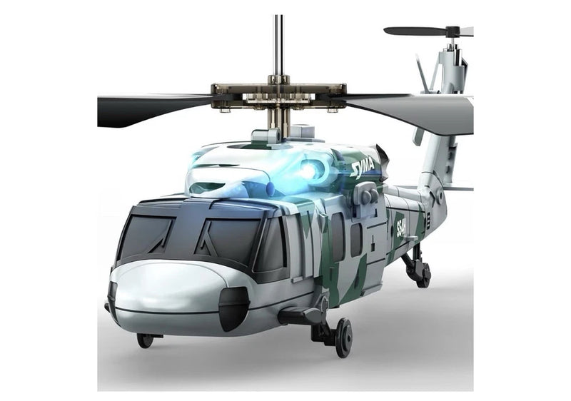 Syma S54H Scale RC Utility Helicopter Replica Gray Black Plastic Model Ages 8+