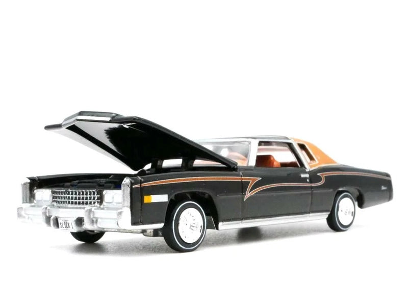 1975 CADILLAC ELDORADO  1:64 SCALE  DIECAST COLLECTOR  MODEL CAR BLACK