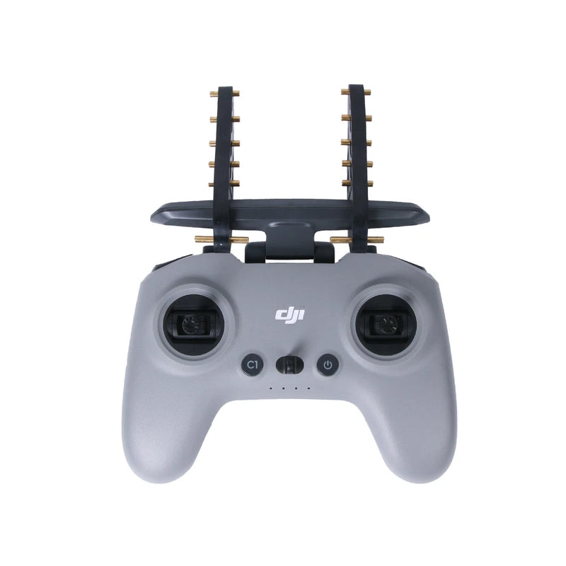 DJI FPV controller with dual Yagi-style antenna mounts