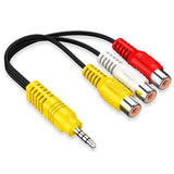 3.5Mm to RCA Cable Adapter, AV Input for TCL TV, 23Cm/9 Inches