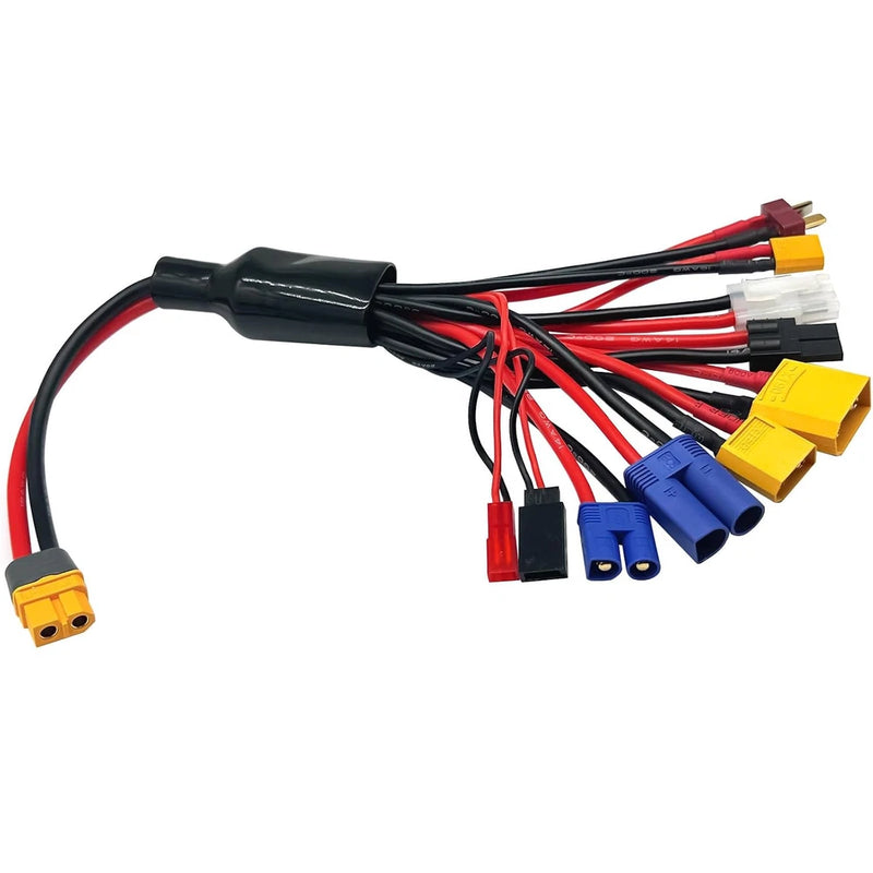 RC Lipo Battery Charger Adapter Connector Splitter Wire 10 in 1 Octopus Conve... Battery