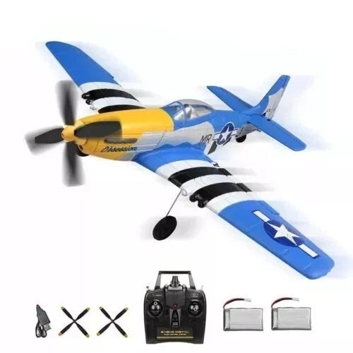 US VOLANTEX P51 Mustang 4CH Fighter RC Airplane 2.4G 6-Axis Stunt Fixed-Wing