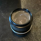 Nikon Series E 100mm f2.8 Lens w/ Front & Back Lens Caps & Front Lens Filter