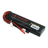Black RC LiPo battery pack with red/black leads, 2200mAh 8C, 7.4V