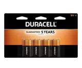 Duracell 9 Volt Coppertone Alkaline Battery - model MN1604B4 - 4 Count Battery