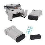 Battery port dust covers (2-piece), light gray caps with black end seals