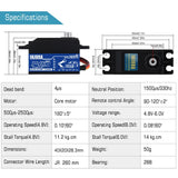 Metal Gear Digital Low Profile Servo for 1/10 RC Cars, Planes & Helicopters