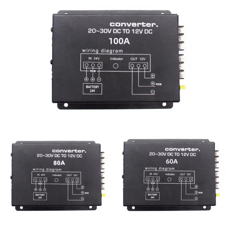Truck Power Supply Converter 24V to 12V 720W-1200W Converter with Stable Output