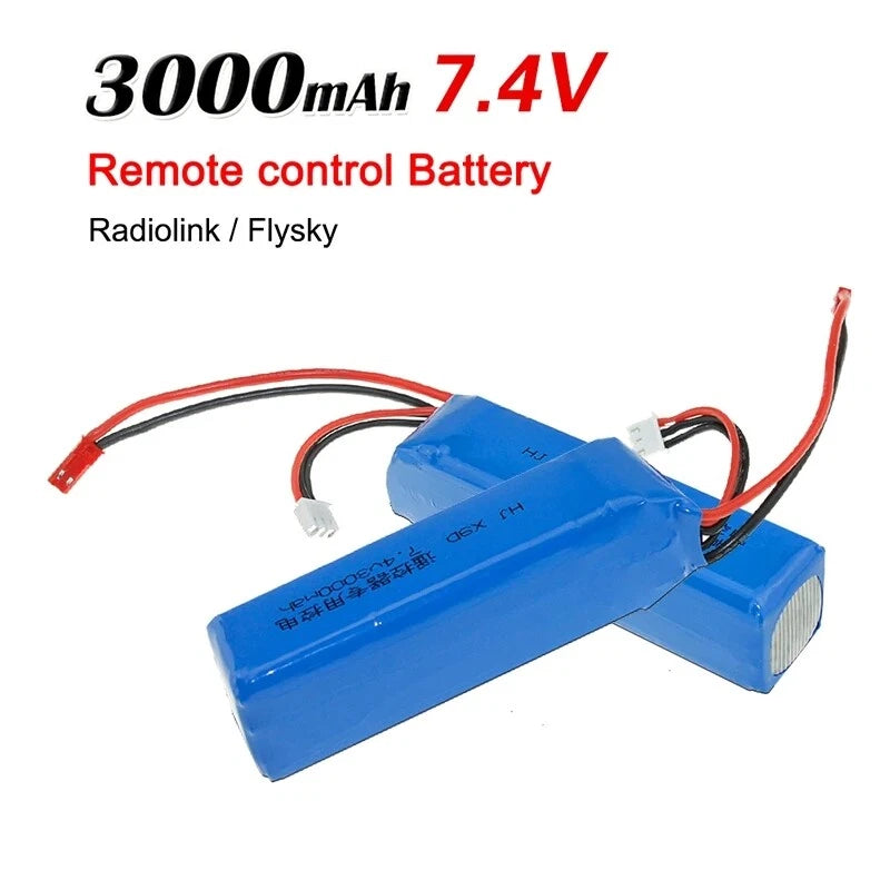 Lipo Battery 7.4V 3000mAh For Frsky Taranis X9D Plus Radiolink Transmitter RC To Battery