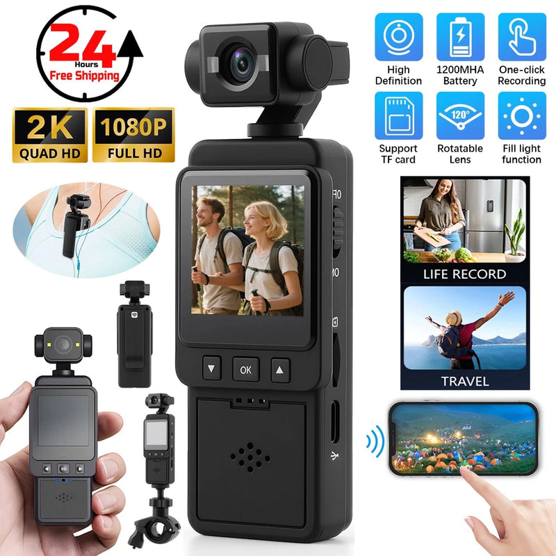 Body Camera Audio Video Recording Vlogging Body Cam Wearable Camera Night Vision