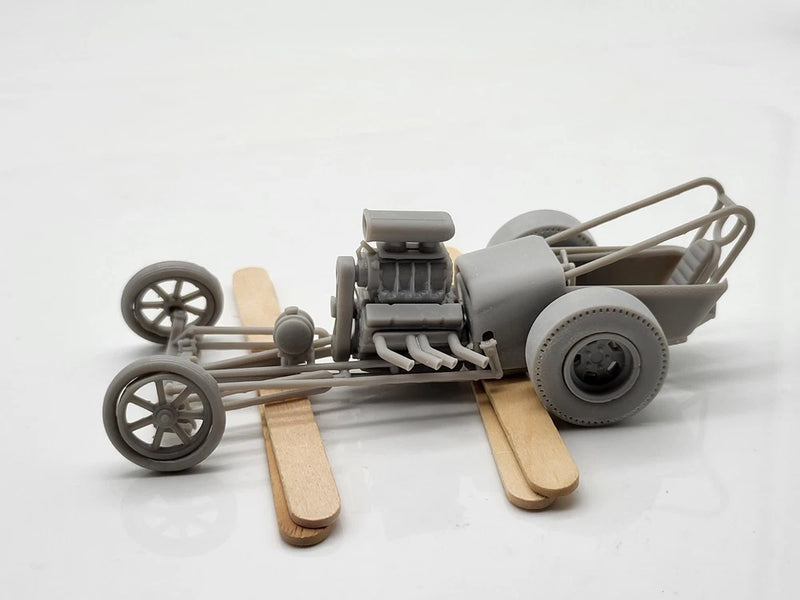 1960s Small Old School Dragster With Small Block Superch V8 1/25 Scale Mode Kit