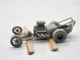 1960s Small Old School Dragster With Small Block Superch V8 1/25 Scale Mode Kit