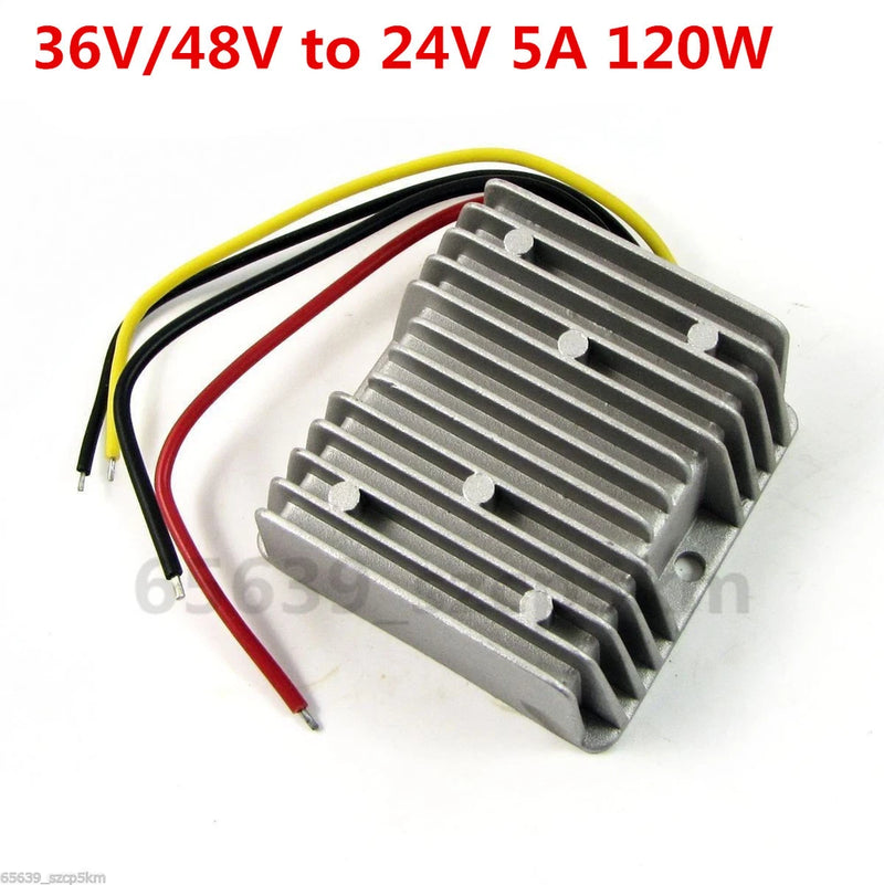 Waterproof Buck Converter Step Down Module Power Supply 36V/48V to 24V 5A 120W