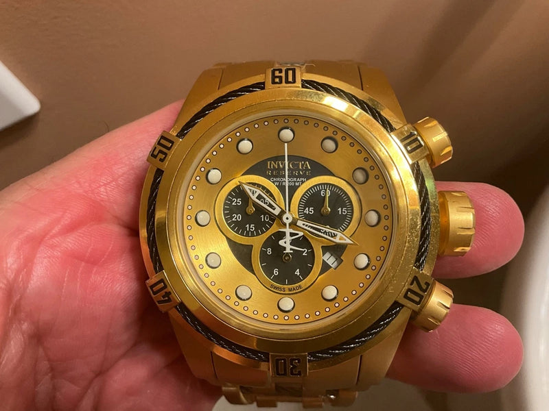 INVICTA SWISS MADE BOLT ZEUS MODEL 19726 NEW BRACELET! NEW BATTERY!! CHRONOGRAPH Battery