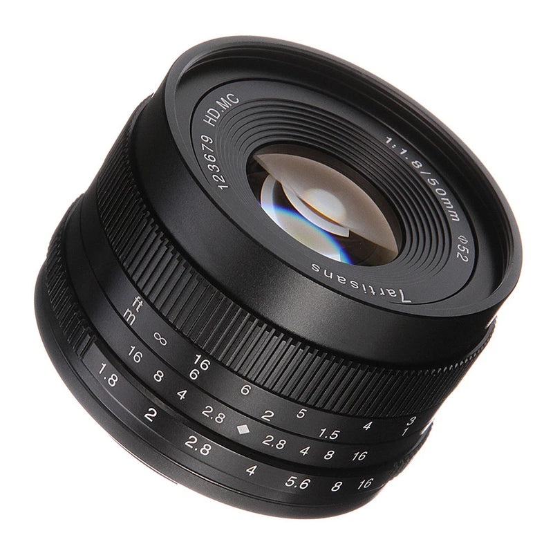 7artisans 50mm F/1.8 Prime Manual Focus MF Lens for FujiFilm X-Mount X-Pro1/Pro2